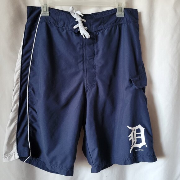 Detroit Tigers Baseball Large Swim Trunks Board Shorts Official MLB LIKE NEW EUC - Picture 1 of 9